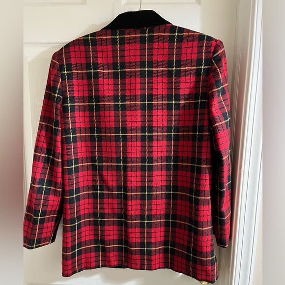 Vintage Wool Checkered Plaid Blazer - Picture 6 of 6